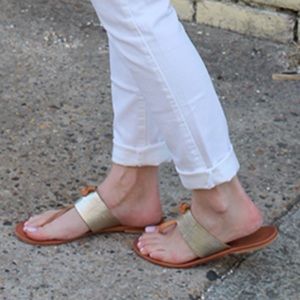 Joie A La Plage Gold Sandals